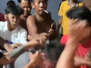 Maling Motor di Blitar Babak Belur Dihajar Massa