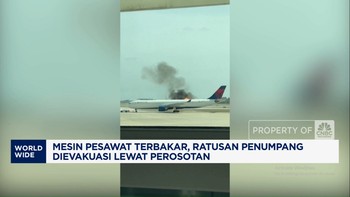 Video: Mesin Pesawat Delta Airlines Terbakar, 282 Penumpang Dievakuasi
