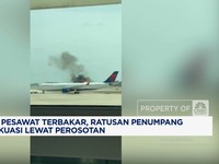 Video: Mesin Pesawat Delta Airlines Terbakar, 282 Penumpang Dievakuasi