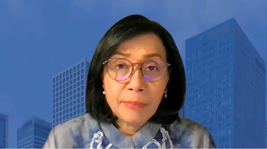 Menteri Keuangan RI, Sri Mulyani memberi pemaparan pada konferensi pers Hasil Rapat Berkala KSSK I di Kementerian Keuangan, Jakarta, 24/4. (Tangkapan Layar Youtube Kementerian Keuangan)
