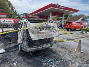 Avanza Terbakar di SPBU Secang, Sopir Kulak BBM untuk Dijual Lagi