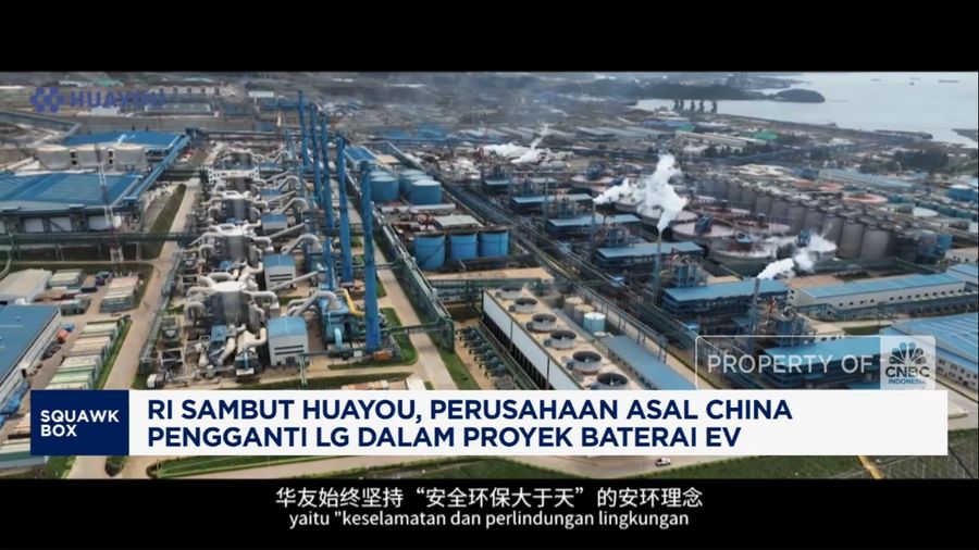 RI Sambut Huayou sebagai Pengganti LG Dalam Proyek Baterai EV