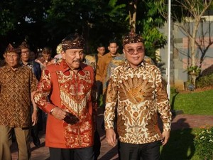 Disambut Hendropriyono, Dasco Kunjungi Kraton Majapahit Jakarta
