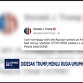 Video: Didesak Trump, Menlu Rusia Umumkan Siap Damai dengan Ukraina