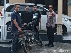 Mogok, Motor Curian Ditinggal di Tepi Jalan Trasan Klaten
