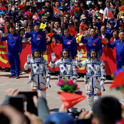 Detik-Detik China Kirim Tiga Astrounaut ke Stasiun Antariksa Tiangong