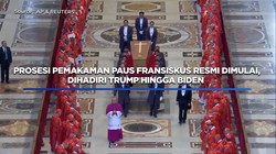  Prosesi Pemakaman Paus Fransiskus Dimulai, Dihadiri Trump-Biden