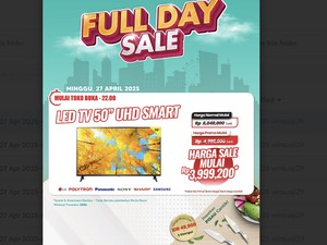 Smart LED TV 50 UHD Diskon Jumbo di Transmart Full Day Sale