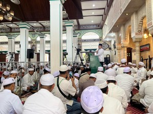 Kapolres Jakut Hadiri Haul Habib Husein Luar Batang, Sampaikan Pesan Damai