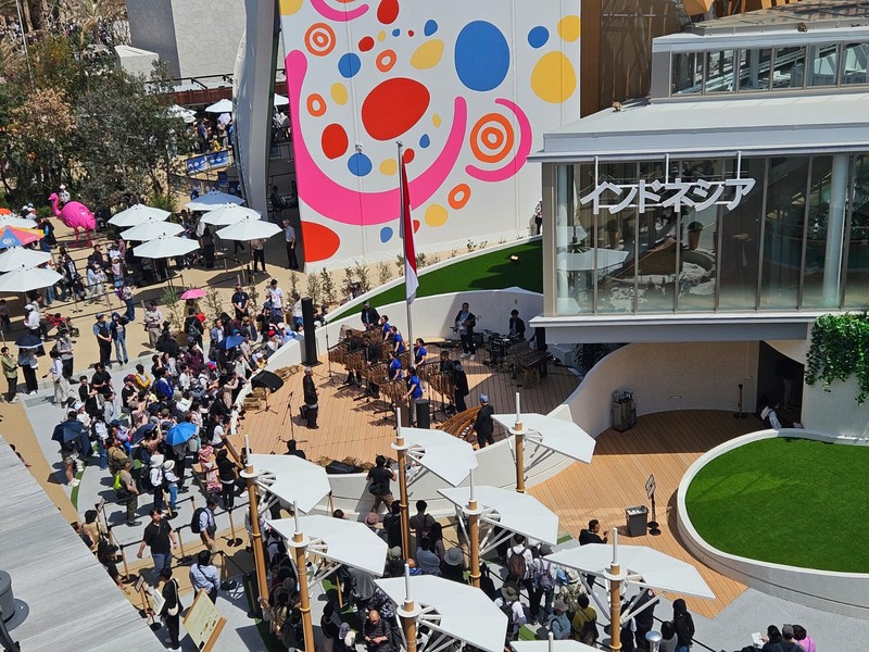 Penampilan Saung Angklung Udjo di World Expo 2025 Osaka. (Dok. Kementerian PPN/Bappenas) Penampilan Saung Angklung Udjo di World Expo 2025 Osaka. (Dok. Kementerian PPN/Bappenas)