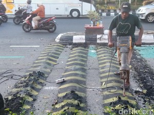 Penampakan Polisi Tidur 4 Baris di Klaten yang Akhirnya Dibongkar