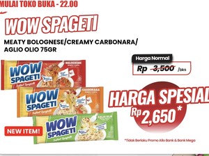 Beli Spageti di Transmart Full Day Sale Cuma Rp 2.650