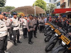 Brimob Polda Metro Gelar Apel Pasukan Jelang Peringatan May Day