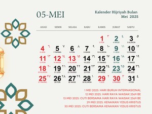 Daftar Peringatan Tanggal 1 Mei 2026, Ada Hari Buruh Internasional