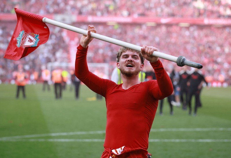 Liverpool resmi menjadi juara Liga Inggris musim 2024/2025 usai mengalahkan Tottenham Hotspur dengan skor telak 5-1 di Stadion Anfield pada Minggu (27/4/2025) waktu setempat. (REUTERS/Phil Noble) Liverpool resmi menjadi juara Liga Inggris musim 2024/2025 usai mengalahkan Tottenham Hotspur dengan skor telak 5-1 di Stadion Anfield pada Minggu (27/4/2025) waktu setempat. (REUTERS/Phil Noble)