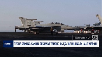 Video: Serang Yaman, Pesawat Tempur AS F/A-18E Hilang di Laut Merah