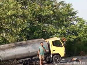 Kecelakaan Xenia Vs Truk Tangki, 4 Orang Terluka