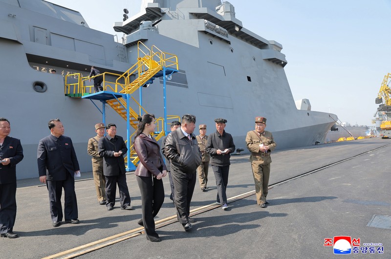 North Korea conducts first test firing of its new warship's weapons system. (KCNA via REUTERS) North Korea conducts first test firing of its new warship's weapons system. (KCNA via REUTERS)