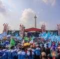Puan Hingga Airlangga Hartarto Terpantau Hadir di May Day Monas