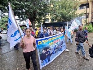 Dicueki Pemprov dan Pemkot Kupang, Serikat Buruh Temui Kapolda NTT