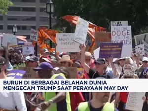 Video: Ramai-ramai Buruh Berbagai Negara Mengecam Trump di May Day