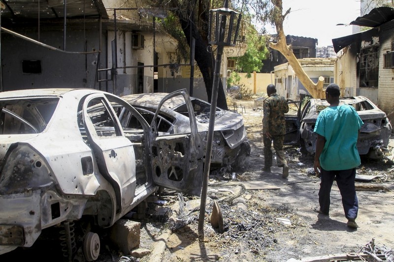 Istana Kepresidenan Sudan di pusat Khartoum diserang pasukan paramiliter Rapid Support Forces (RSF). (Photo by AFP) Istana Kepresidenan Sudan di pusat Khartoum diserang pasukan paramiliter Rapid Support Forces (RSF). (Photo by AFP)