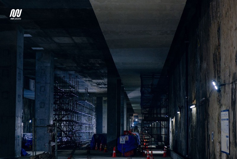 Proyek Stasiun MRT Jakarta Monas-Thamrin. Proyek Stasiun MRT Jakarta Monas-Thamrin. (Dok. MRT Jakarta)