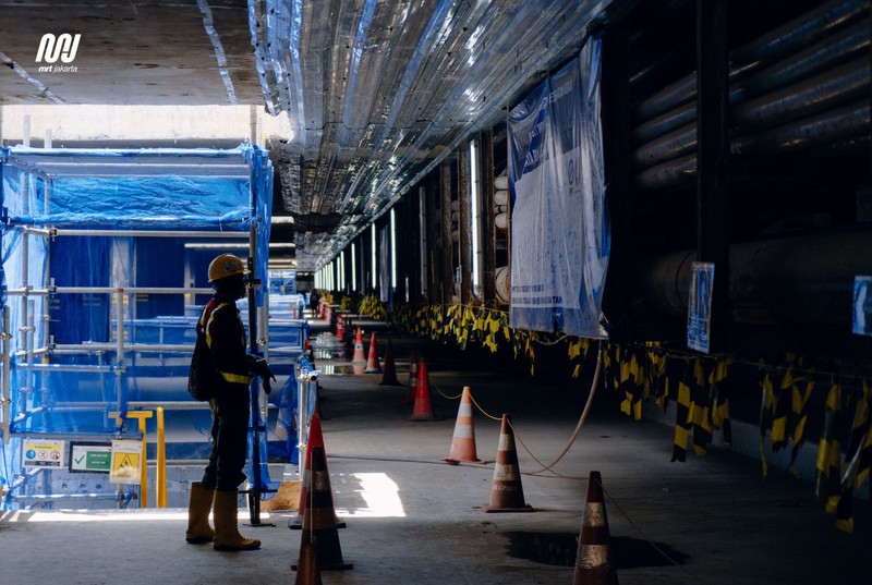 Proyek Stasiun MRT Jakarta Monas-Thamrin. (Dok. MRT Jakarta)