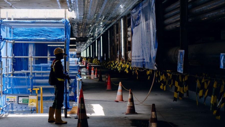 Proyek Stasiun MRT Jakarta Monas-Thamrin. (Dok. MRT Jakarta)