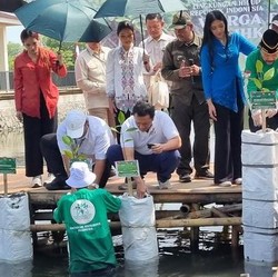 WBI dan Wamen Lingkungan Hidup Tanam 5 KM Mangrove di Teluk Naga