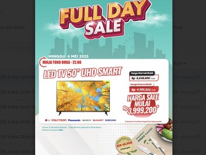 Smart LED TV 50 UHD Diskon Rp 2 Juta di Transmart Full Day Sale