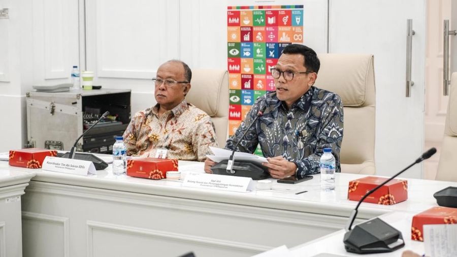 Acara Konsultasi Publik Rancangan Laporan Voluntary National Review (VNR) Indonesia 2025, Jumat (2/5). (Istimewa)