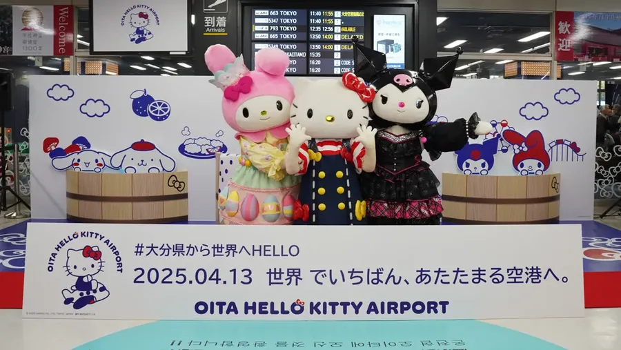 Bandara Oita Hello Kitty, Jepang. Bandara Oita Hello Kitty, Jepang. (Dok. Sanrio Entertainment Co., Ltd.)