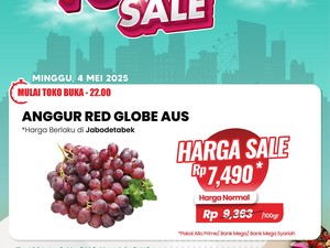 Transmart Full Day Sale! Beli Anggur Jadi Murah Banget