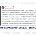 Video: Trump Kenakan Tarif 100% Bagi Film Impor Dari Luar AS