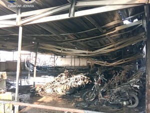 Labfor Polda Jateng Usut Biang Kebakaran Parkir Motor Pekerja Pabrik di Jepara