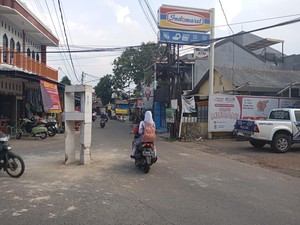 Patung Tani di Sukatani Depok Hancur Diduga Ditabrak, Polisi Cek CCTV