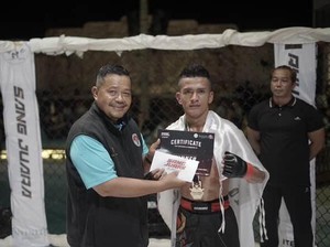 Personel Brimob Polda Sumut Juara MMA di Batam