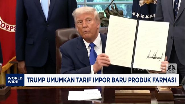 Video: Lagi! Trump Umumkan Tarif Impor Baru Produk Farmasi