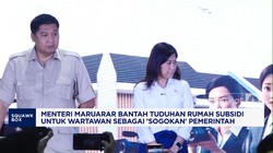 Video: Menteri Maruar Bantah Rumah Subsidi Wartawan Sebagai 'Sogokan'