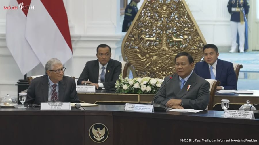 Pertemuan Presiden Prabowo dengan Bill Gates dan Filantropis Indonesia, Rabu (7/5/2025). (Tangkapan Layar Youtube Sekretariat Presiden)