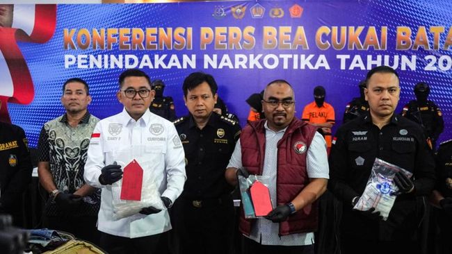 Bea Cukai Batam Gagalkan Penyelundupan Sabu 3.079 Gram