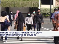Video: Ekonomi RI Q1-2025 Tumbuh 4,87% (YoY) Terendah Sejak Covid-19
