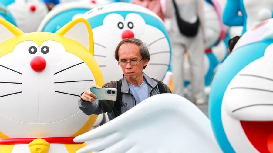 Pameran tur '100% DORAEMON & FRIENDS' di Bangkok, Thailand. (REUTERS/Athit Perawongmetha) Pameran tur '100% DORAEMON & FRIENDS' di Bangkok, Thailand. (REUTERS/Athit Perawongmetha)