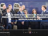 Video: Bahas Gencatan Senjata, Presiden Macron-PM Inggris Tiba di Kyiv
