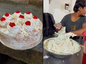 Jijik! Proses Bikin Kue Ulang Tahun Ini Pakai Tangan Telanjang