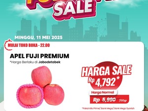 Apel Fuji di Bawah Rp 5.000/100 Gram Cuma di Transmart Full Day Sale