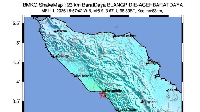 Lengkap! Begini Penjelasan BMKG Soal Gempa 6,2 M di Aceh