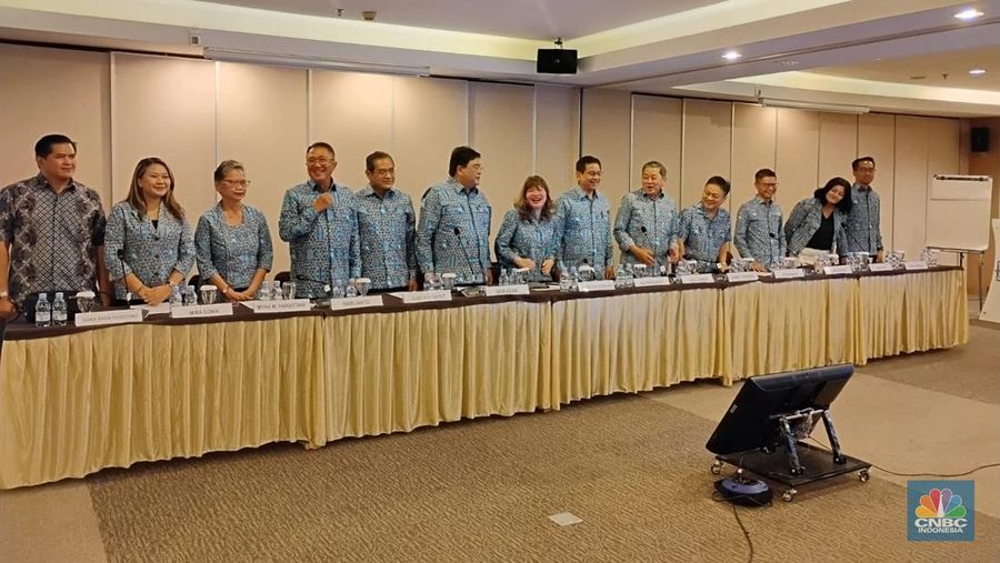 Media Briefing APINDO Indonesia Quarterly Update  di Ruang Serbaguna, Gedung Permata Kuningan , Jakarta Selatan, Selasa 13/5. (CNBC Indonesia/Arrijal)