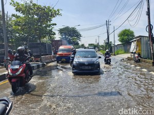 Banjir di Pantura Kaligawe Semarang Sejak Kemarin, Begini Kondisinya
